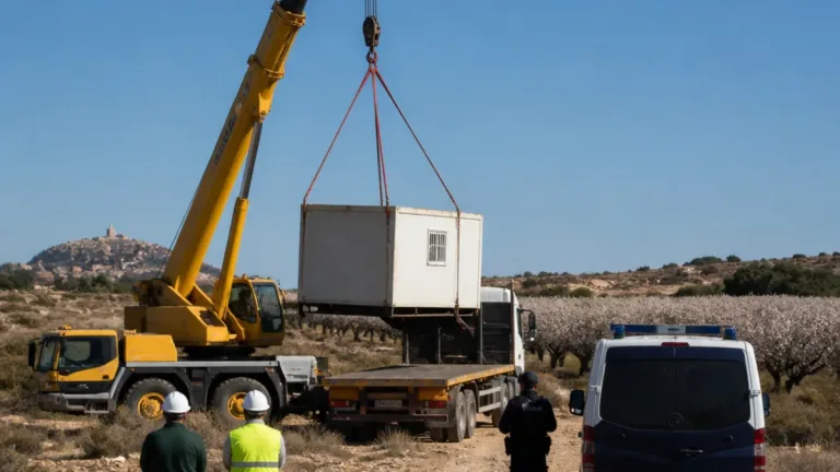 La Policía Local impide la instalación ilegal de una vivienda prefabricada en La Cañada del Fenollar