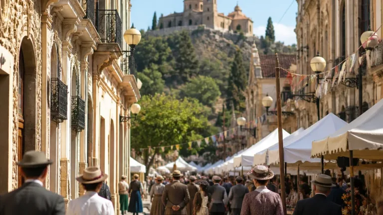 Novelda celebra el décimo aniversario de su Feria Modernista con la ciudad vestida de época