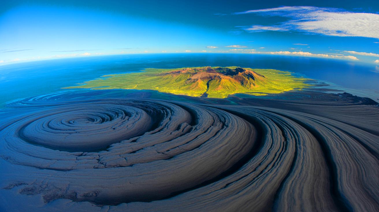 Espirales negras misteriosas: el fenómeno capturado por satélite que fascina a los científicos cerca de la Antártida